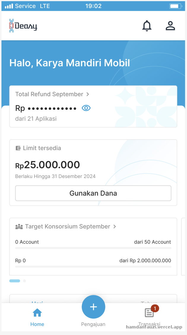 mobile app interface