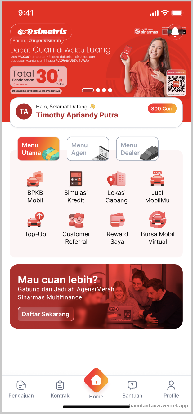 mobile app interface